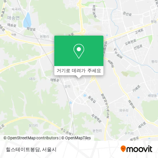 힐스테이트봉담 지도