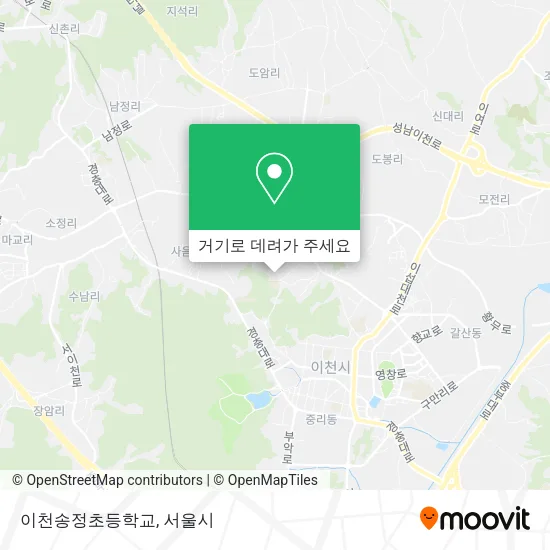 이천송정초등학교 지도