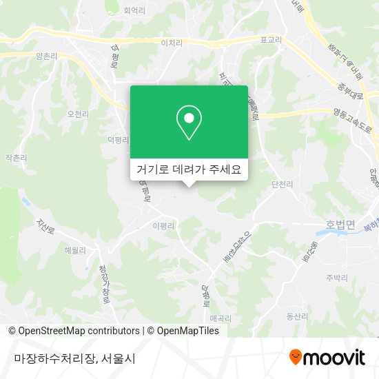 마장하수처리장 지도