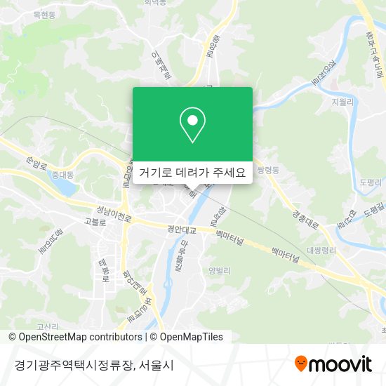 경기광주역택시정류장 지도