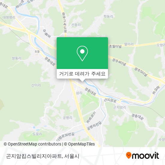 곤지암킴스빌리지아파트 지도