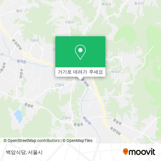 백암식당 지도