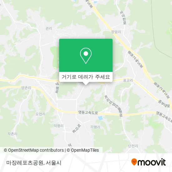 마장레포츠공원 지도
