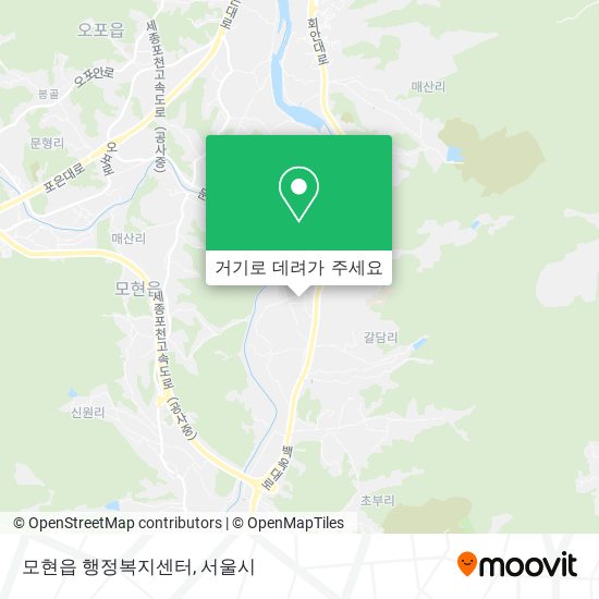 모현읍 행정복지센터 지도