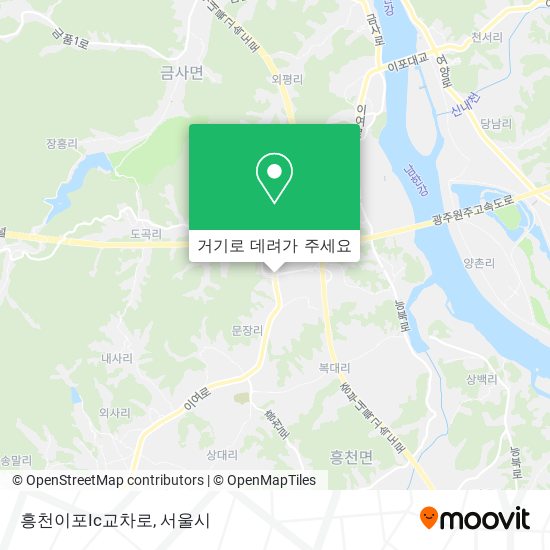 흥천이포Ic교차로 지도