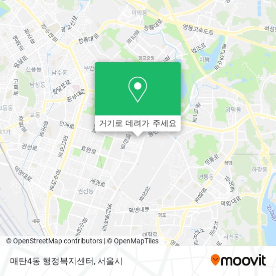 매탄4동 행정복지센터 지도
