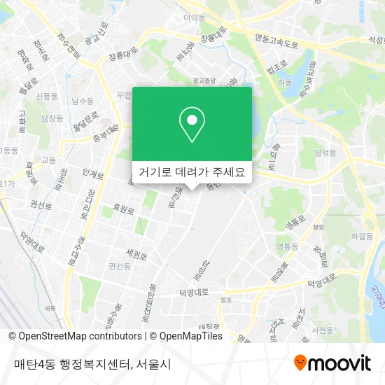 매탄4동 행정복지센터 지도