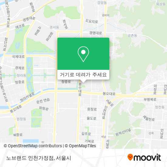 노브랜드 인천가정점 지도