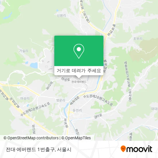 전대·에버랜드 1번출구 지도