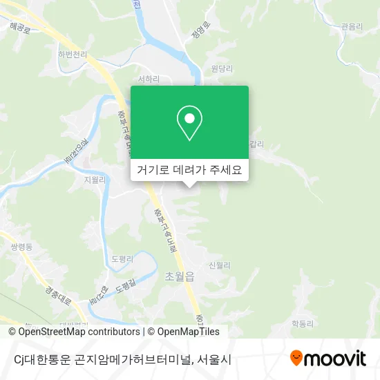 Cj대한통운 곤지암메가허브터미널 지도