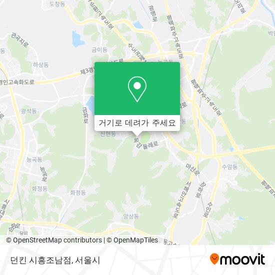 던킨 시흥조남점 지도