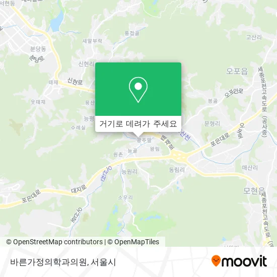 바른가정의학과의원 지도