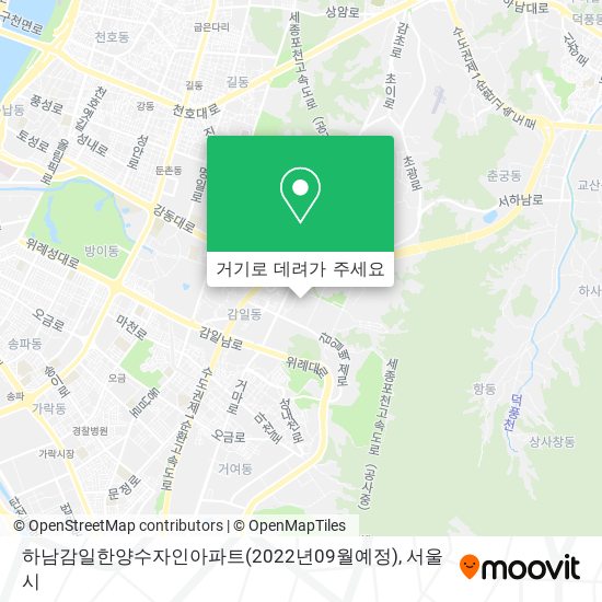 하남감일한양수자인아파트(2022년09월예정) 지도