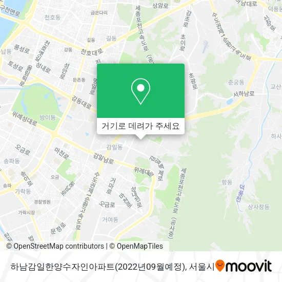 하남감일한양수자인아파트(2022년09월예정) 지도