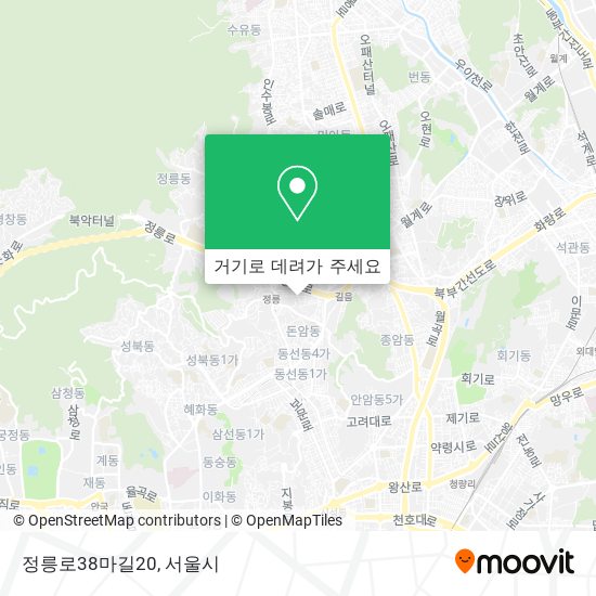 정릉로38마길20 지도