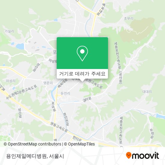 용인제일메디병원 지도