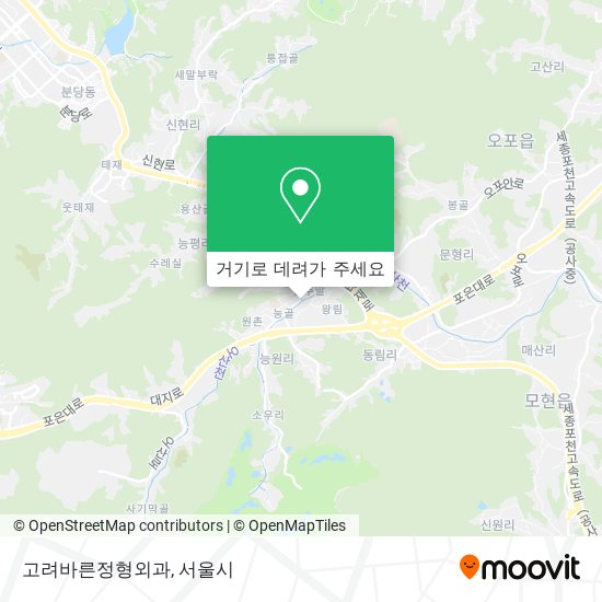 고려바른정형외과 지도