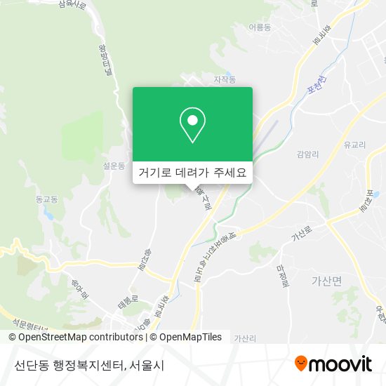 선단동 행정복지센터 지도