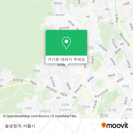 솔샘청과 지도