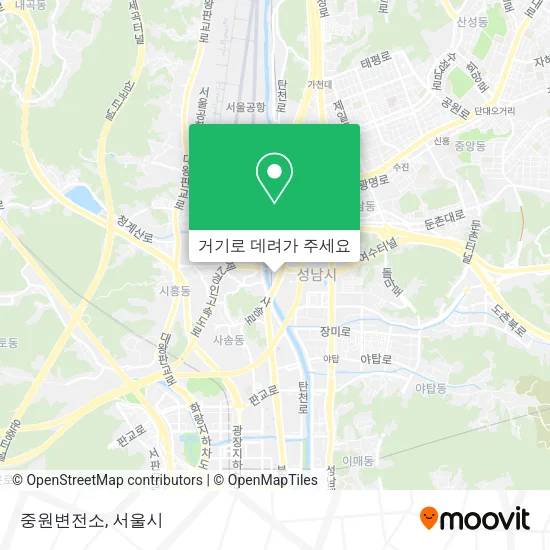 중원변전소 지도