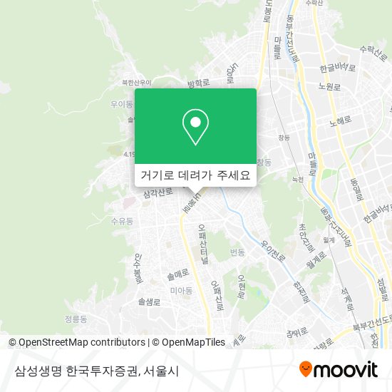 삼성생명                한국투자증권 지도