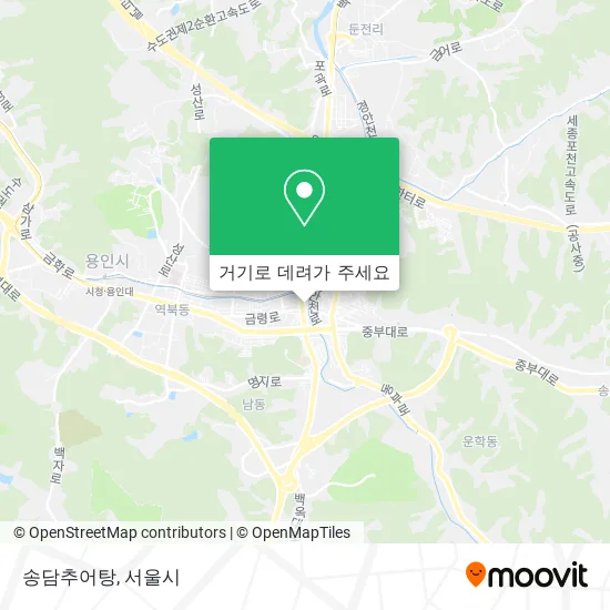 송담추어탕 지도