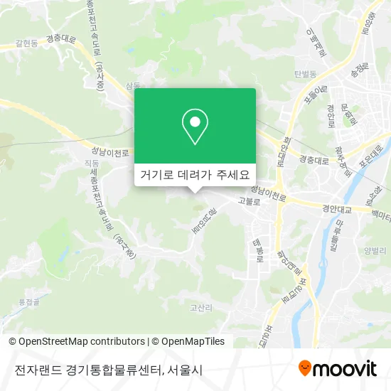 전자랜드 경기통합물류센터 지도