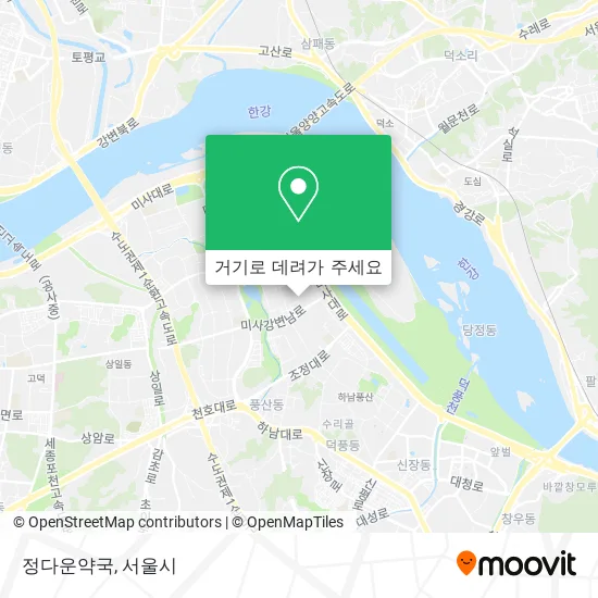 정다운약국 지도