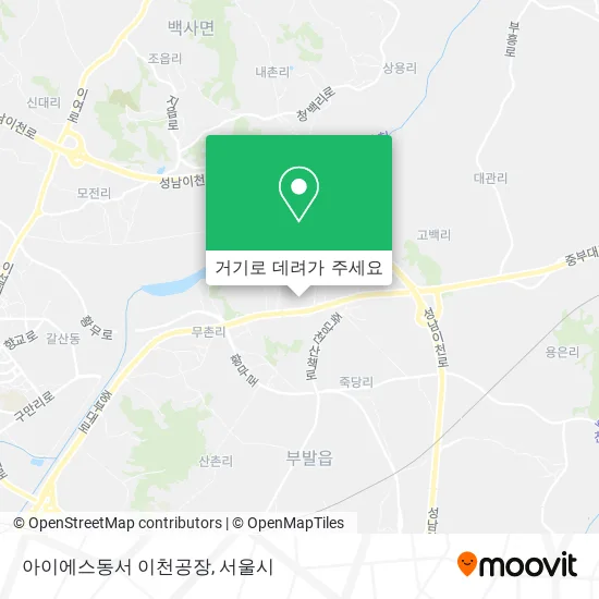 아이에스동서 이천공장 지도