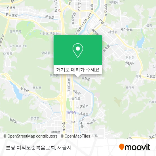 분당 여의도순복음교회 지도