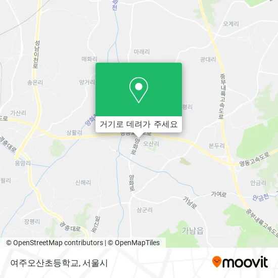 여주오산초등학교 지도