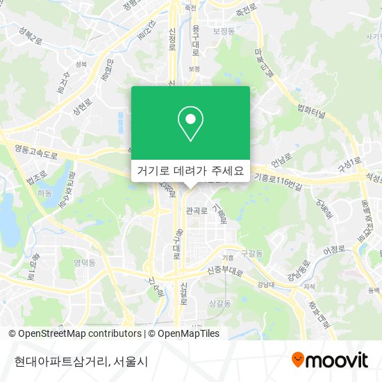 현대아파트삼거리 지도