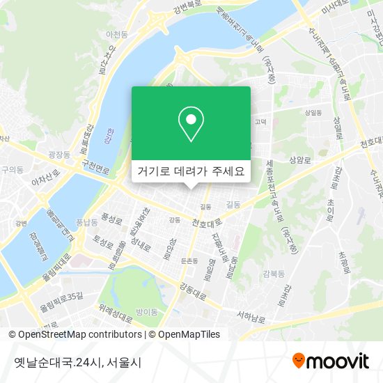옛날순대국.24시 지도