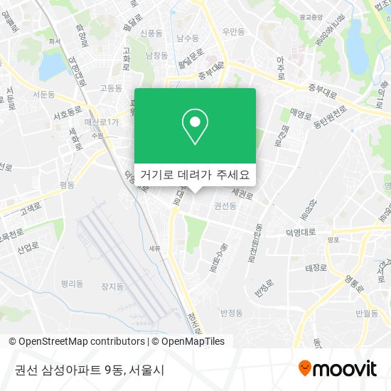 권선 삼성아파트 9동 지도