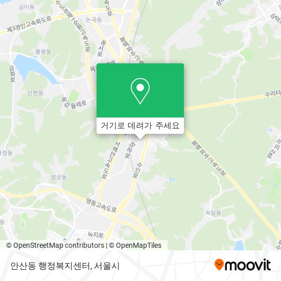 안산동 행정복지센터 지도