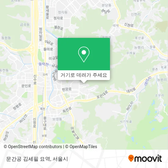 문간공 김세필 묘역 지도