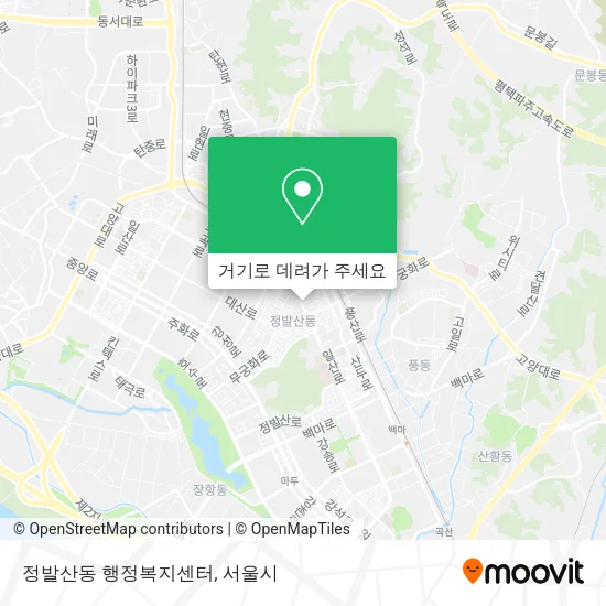 정발산동 행정복지센터 지도