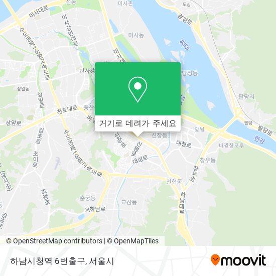 하남시청역 6번출구 지도