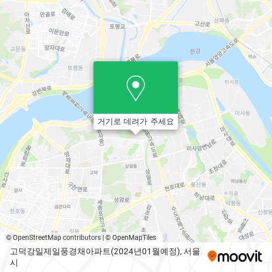 고덕강일제일풍경채아파트(2024년01월예정) 지도