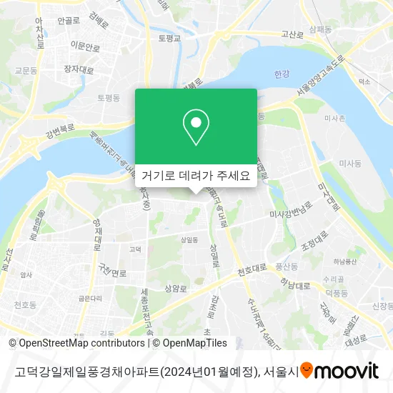 고덕강일제일풍경채아파트(2024년01월예정) 지도