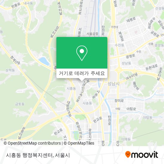 시흥동 행정복지센터 지도