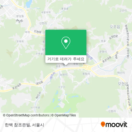 한백 참조은빌 지도