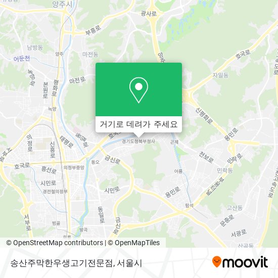 송산주막한우생고기전문점 지도