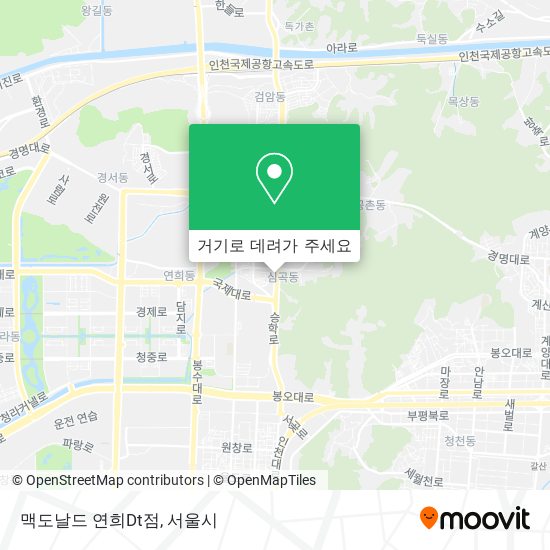 맥도날드 연희Dt점 지도