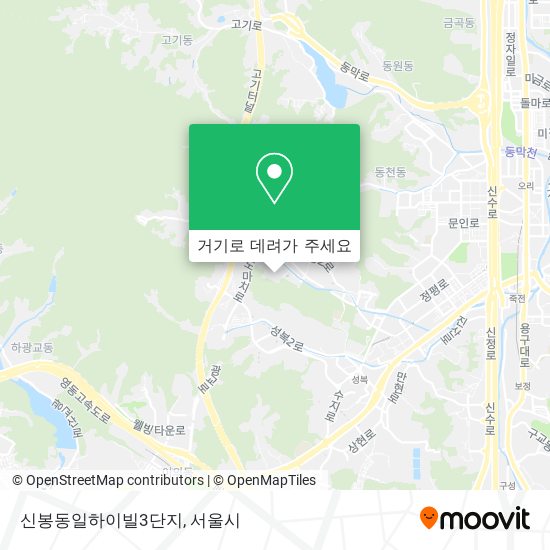 신봉동일하이빌3단지 지도