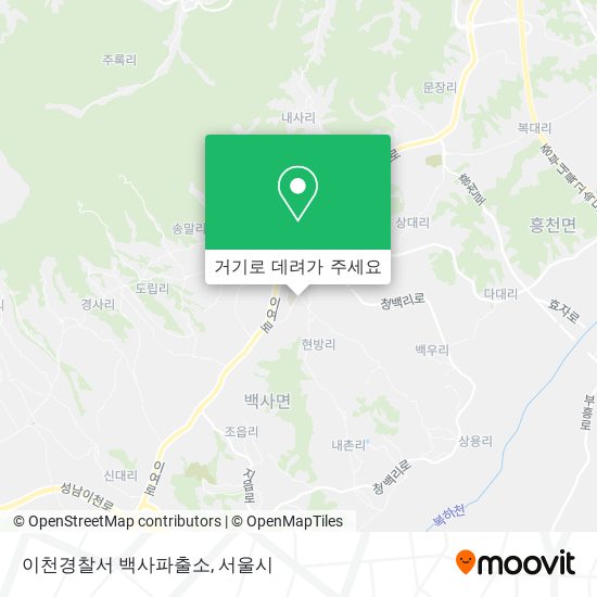 이천경찰서 백사파출소 지도