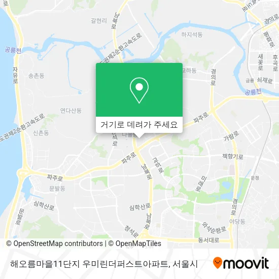 해오름마을11단지 우미린더퍼스트아파트 지도