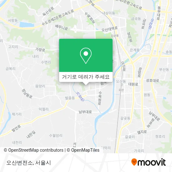 오산변전소 지도