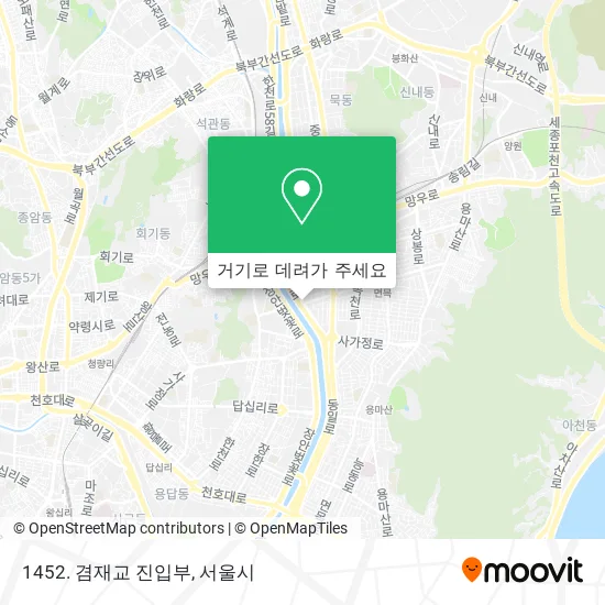 1452. 겸재교 진입부 지도