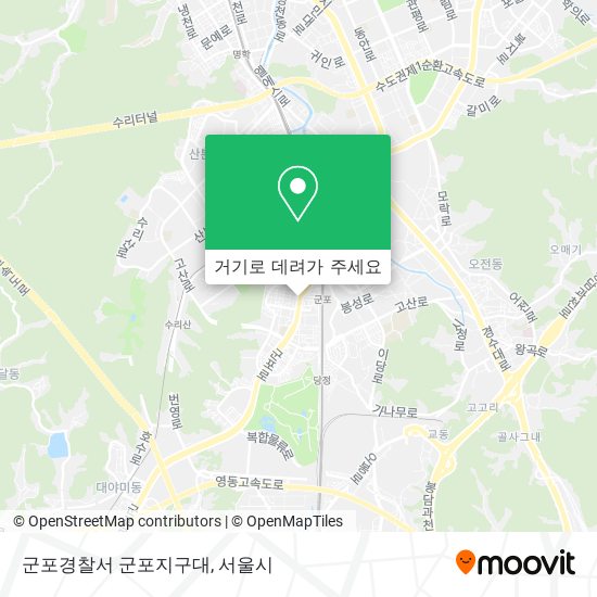 군포경찰서 군포지구대 지도